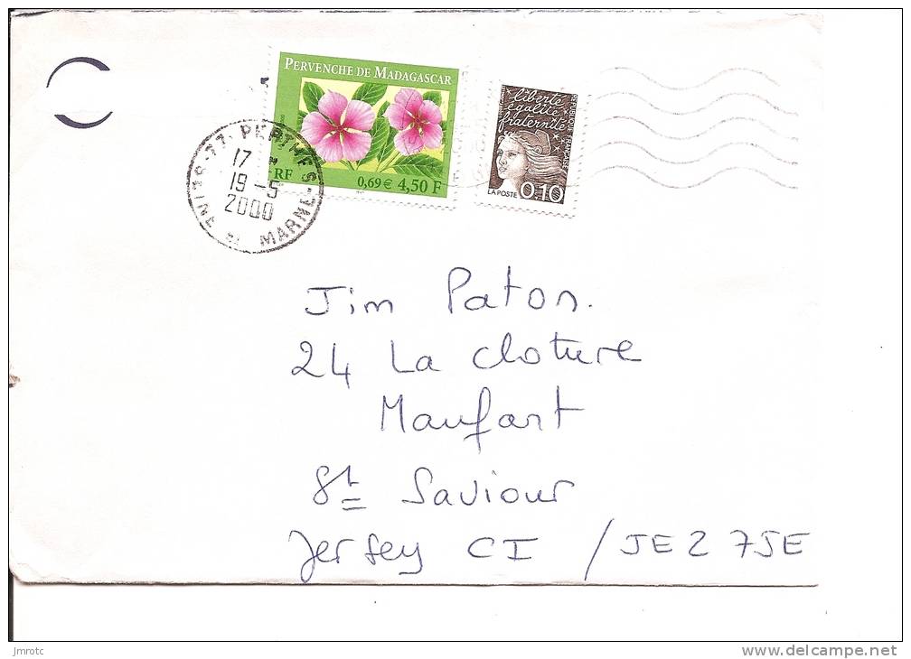 Lettre   Pour Jersey 2000 (400) - Lettres & Documents