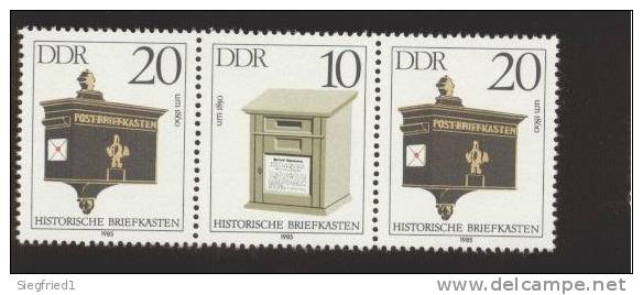 DDR ** 2924 - 2927 WZd 620 Briefkästen Zusammendruck Ungefaltet - Se-Tenant