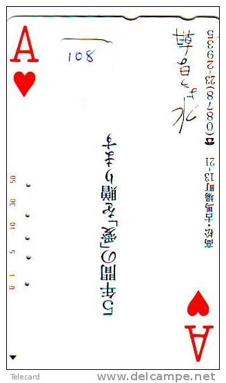 TELECARTE  à Jouer Japon (108)  Japan Playing Card *   Spiel Karte * JAPAN * ACE * - Spiele