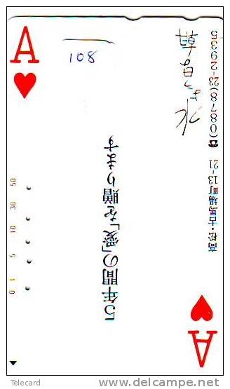 TELECARTE  à Jouer Japon (108)  Japan Playing Card *   Spiel Karte * JAPAN * ACE * - Juegos