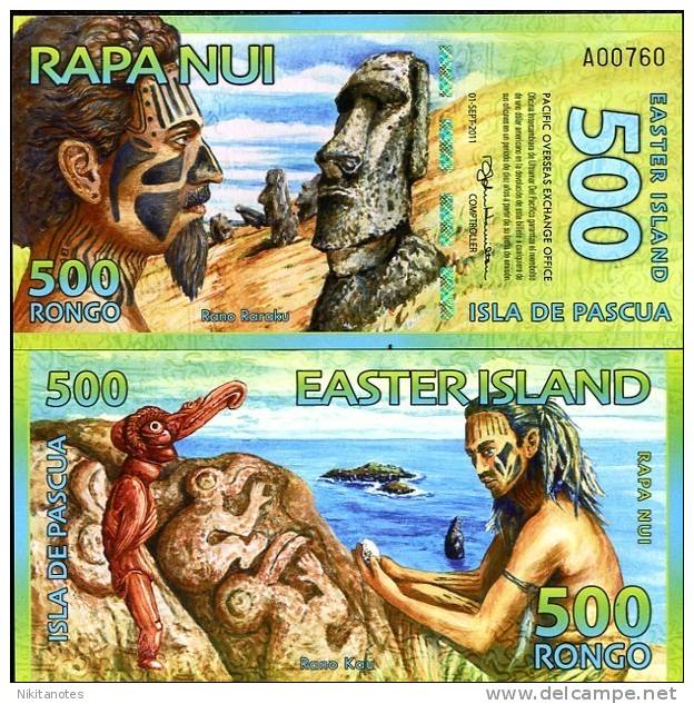 EASTER ISLAND 500 RONGO 2011 POLYMER UNC - Andere - Oceanië