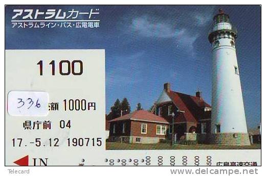 Télécarte Japon PHARE (336) Telefonkarte Japan LEUCHTTURM * VUURTOREN LIGHTHOUSE LEUCHTTURM FARO FAROL Phonecard - Leuchttürme