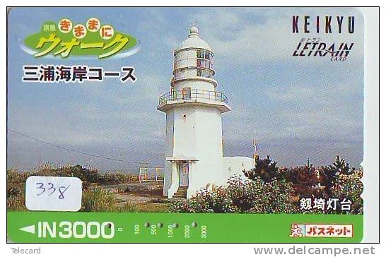 Télécarte Japon PHARE (338) Telefonkarte Japan LEUCHTTURM * VUURTOREN LIGHTHOUSE LEUCHTTURM FARO FAROL Phonecard - Phares