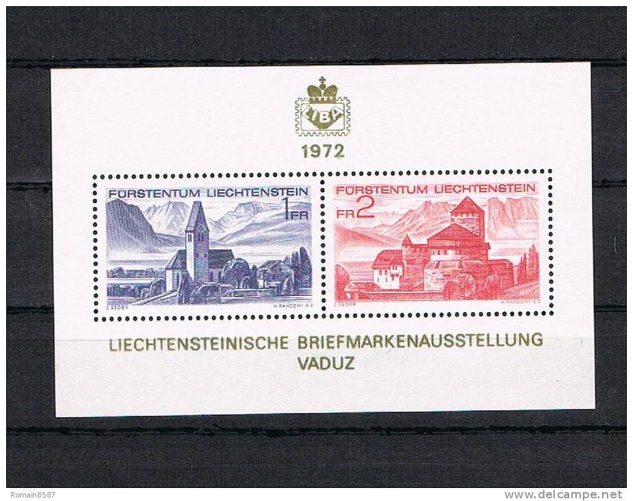 Liechtenstein 1972  Bloc N° 12 ** - Blocks & Sheetlets & Panes