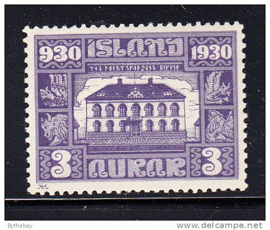 Iceland MNH Scott #152 3a Parliament Building - Unused Stamps