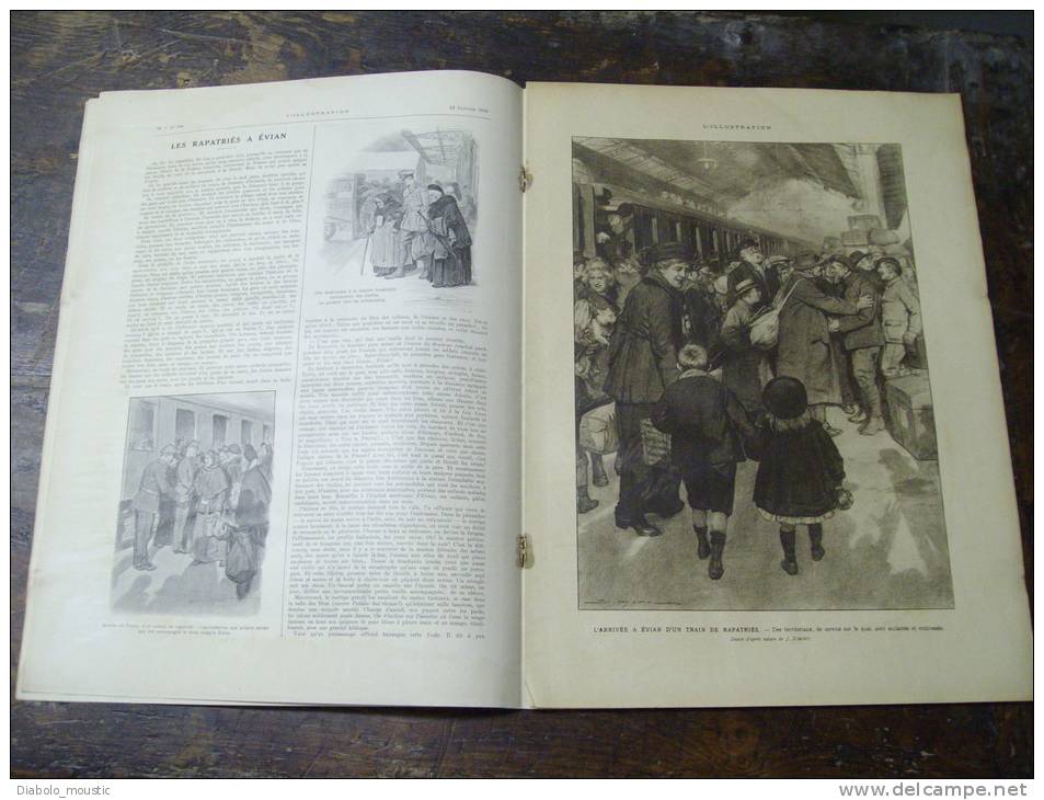 1918  HELSINGFORS (Finland) ;TB Dessins Simont :Rapatriés à EVIAN+++ ; Ht-Talon-Santé;LUYGHEM ; Armée Noire ; GUATEMALA - L'Illustration