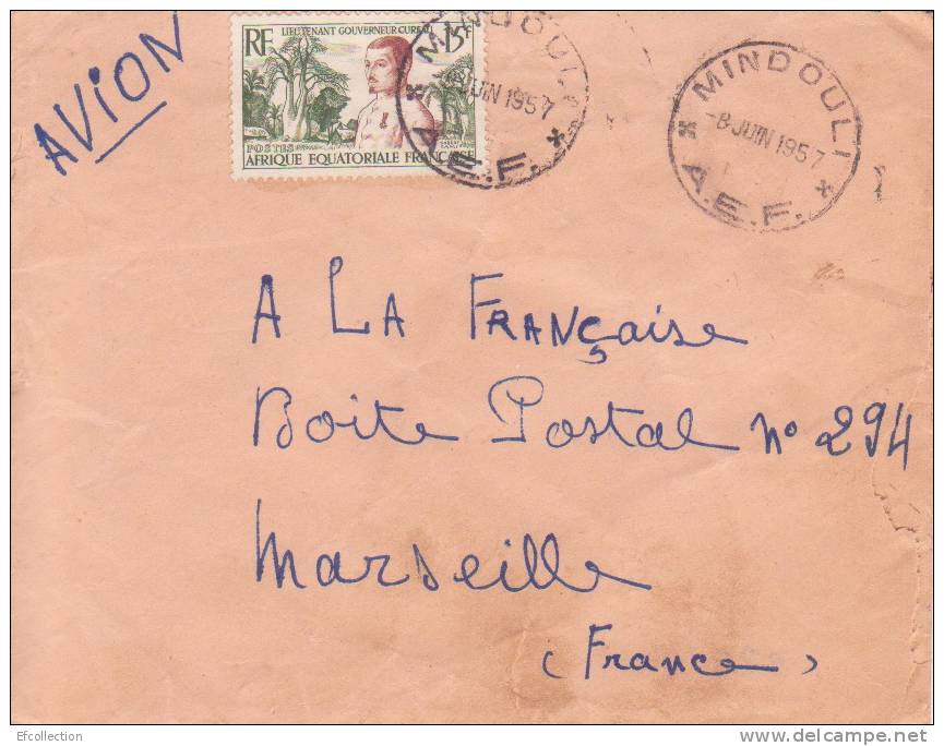 AEF,Congo,Mindouli Le 08/06/1957,colonies,lettr E,lieutenant Gouverneur Cureau,15f N°230 - Covers & Documents