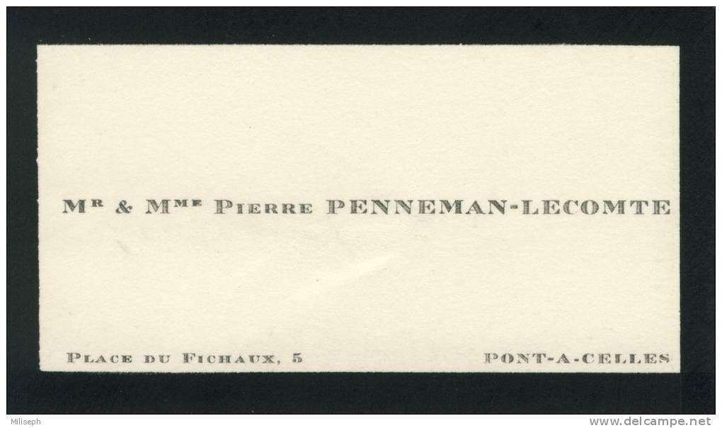 Carte De Visite Pour Condoléances - Pierre PENNEMAN - LECOMTE - Pont-à-Celles                    (959) - Cartes De Visite
