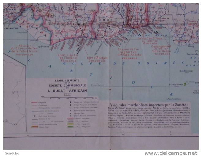 Carte Commerciale De L´Ouest Africain Pour Projets De Travaux .Voir Photos. - Autres & Non Classés