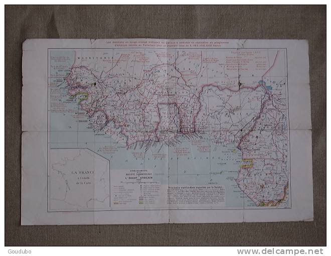 Carte Commerciale De L´Ouest Africain Pour Projets De Travaux .Voir Photos. - Autres & Non Classés