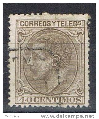 Sello 40 Cts Alfonso XII 1879,  Num 205 º - Used Stamps