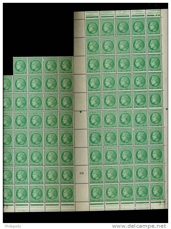 680 **  X  89 Timbres Parfaits - 1945-47 Cérès De Mazelin