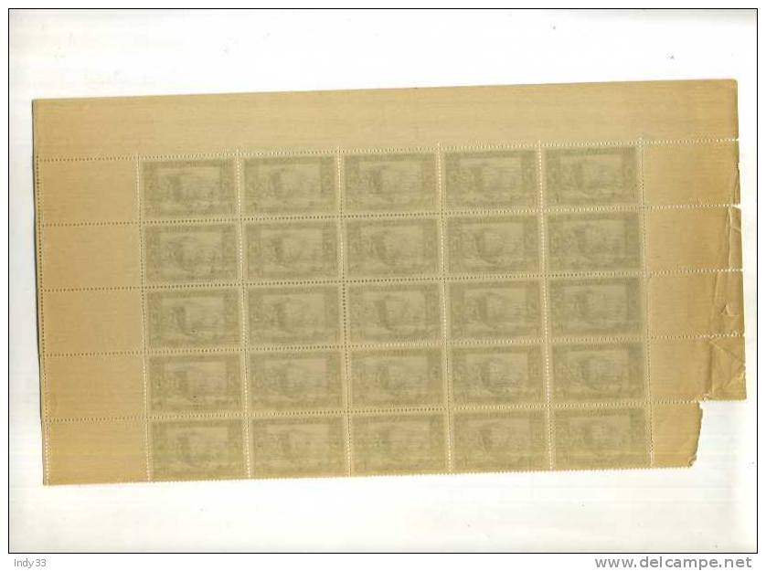 - FRANCE COLONIES . TIMBRES ALGERIE 1937 . FRAGMENT DE FEUILLE . NEUVE SANS CHARNIERE . COIN NUMEROTE - Unused Stamps