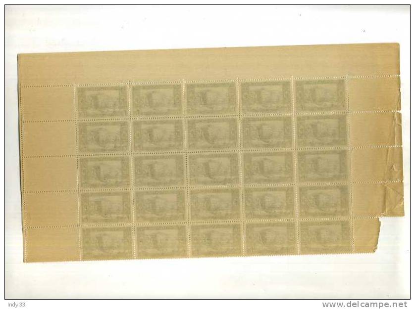 - FRANCE COLONIES . TIMBRES ALGERIE 1937 . FRAGMENT DE FEUILLE . NEUVE SANS CHARNIERE . COIN NUMEROTE - Ungebraucht