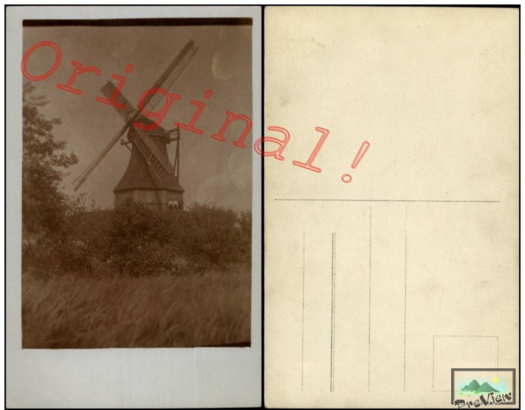 Windmühle Real Photopostkarte 1910 - Windmills
