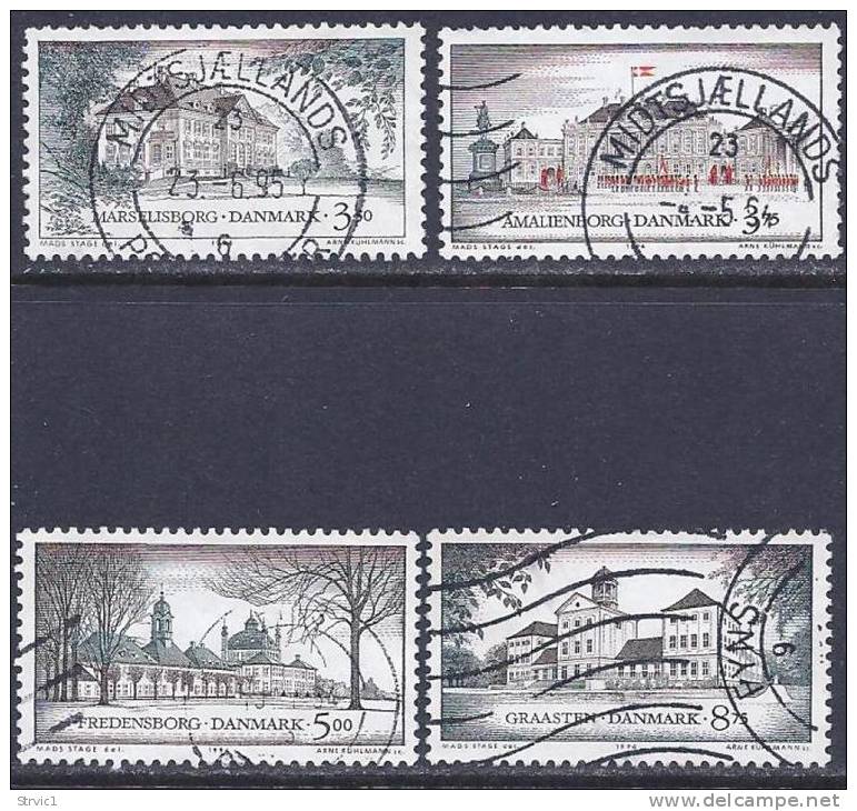Denmark, Scott # 1000-03 Used Set Castles, 1994 - Used Stamps