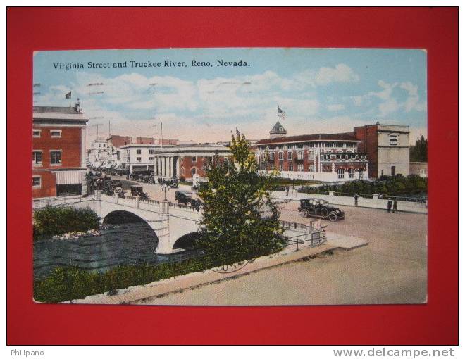 Nevada > Reno    Virginia Street  & Truckee River  1924 Cancel  --  ==   == Ref 271 - Reno