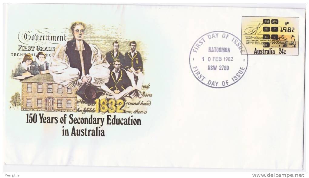 1982   Centenary Of Secondary Education In Australia  FDI Cancel  Envelope 047 - Entiers Postaux