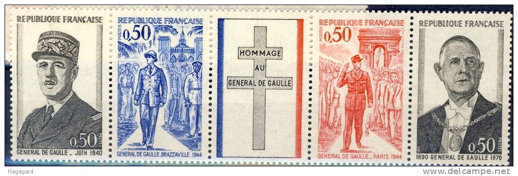 France 1970. De Gaulle. Yvert 1698A. MNH(**) - De Gaulle (Général)