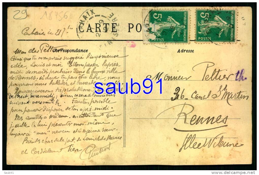 Carhaix - Cahraisienne  -  Etude Des Coiffes De Bretagne  -     Réf : 18456 - Carhaix-Plouguer