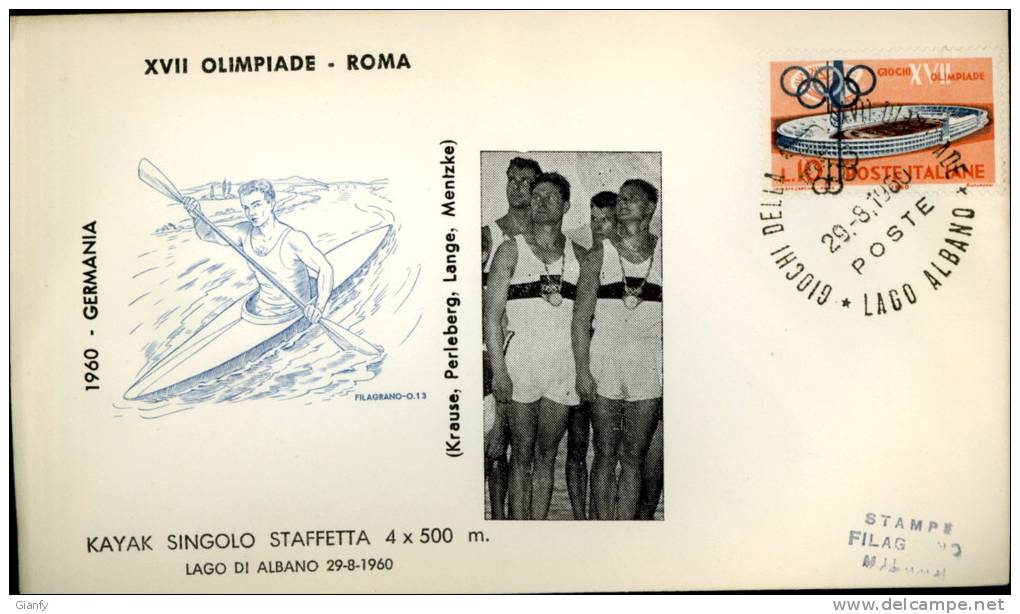 ROMA 17a OLIMPIADE 1960 KAYAK MED ORO GERMANIA - Summer 1960: Rome