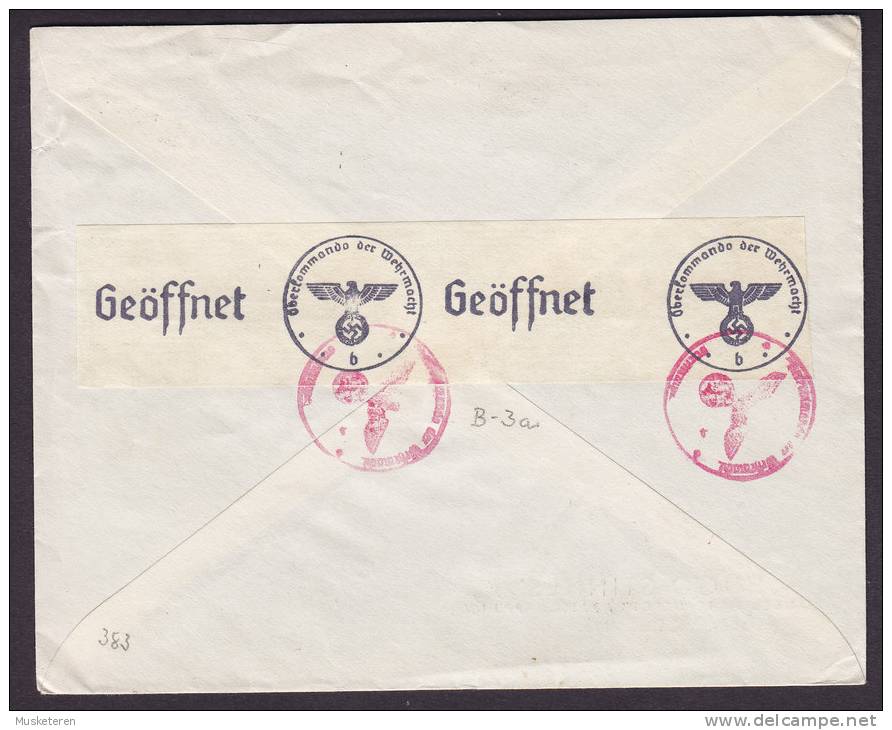 Netherlands HUGO STINNES´ Rotterdam 1941 Cover To Sweden German Zensur Censor Oberkommando Der Wehrmacht Label - Lettres & Documents