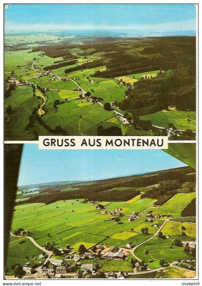 GRUSS AUS MONTENAU-AMEL-MULTIVUES-VUE AERIENNE - Burg-Reuland