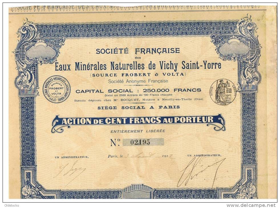 Rare: EAUX MINERALES NATURELLES DE VICHY SAINT YORRE - Eau