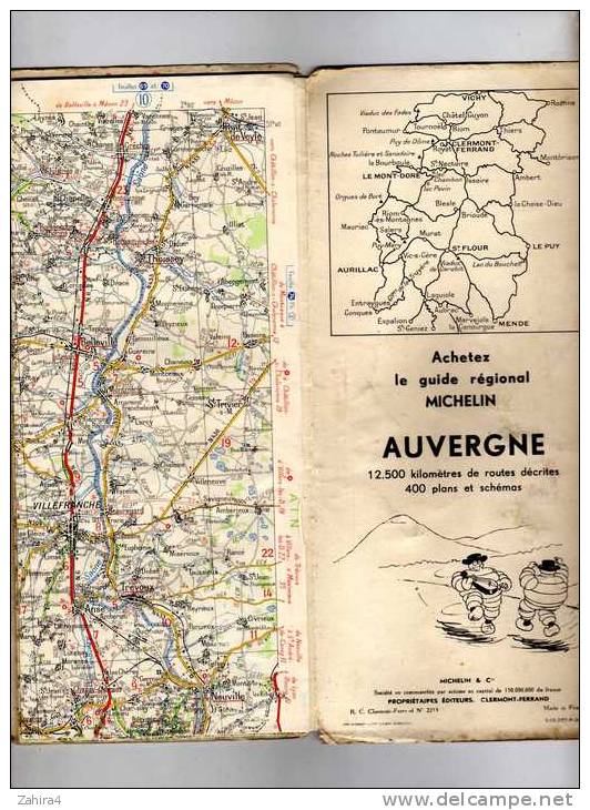 Michelin N° 73 - Clermont-Ferrand - Lyon - Cartes Routières