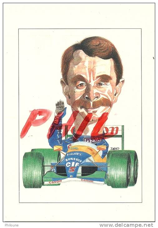 Devo Caricaturiste, Le Sport En Fête "Nigel Mansell", Ref 1109-48 - Autres & Non Classés
