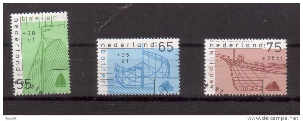 Nederland 1989 Nr 1424-1426 Zomerzegels  Ship - Oblitérés