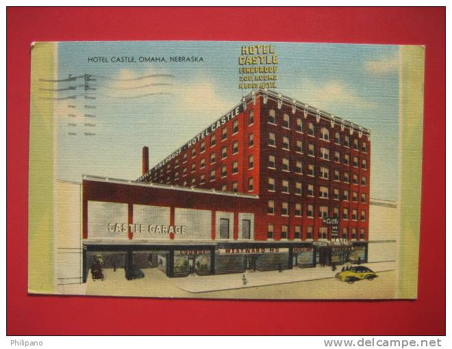Omaha  NE --  Hotel Castle   1949 Cancel   Linen==   == Ref 272 - Sonstige & Ohne Zuordnung
