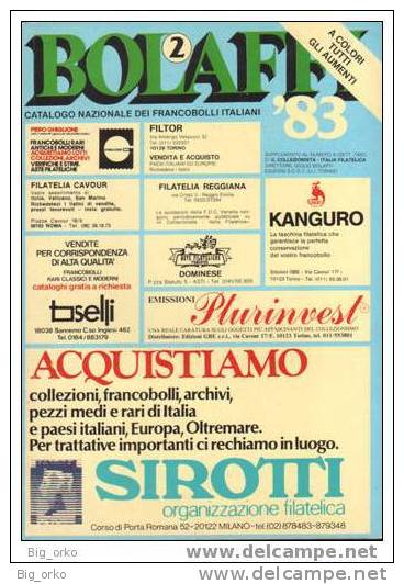 Italia - Catalogo BOLAFFI: Catalogo Nazionale Dei Francobolli Italiani San Marino E Vaticano - 1983 - Italië