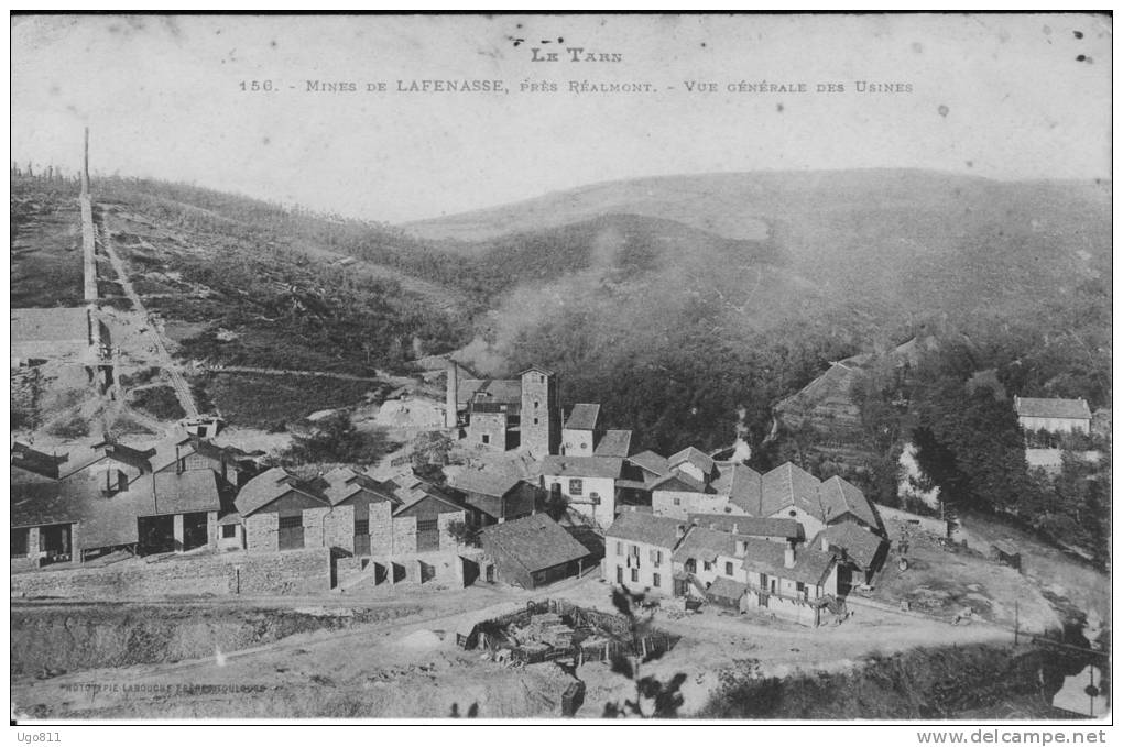 156. - MINES DE LAFENASSE, PRES REALMONT,  -    VUE GENERALE DES USINES - Realmont