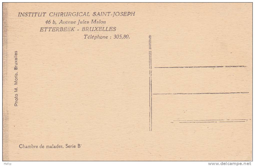 ETTERBEEK INSTITUT CHIRUGICAL ST JOSEPH - Chambre De Malade Série B - Salute, Ospedali