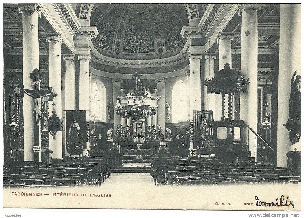 FARCIENNES - Intérieur De L'église   O. V. S.  Top état ! ! ! ! - Farciennes