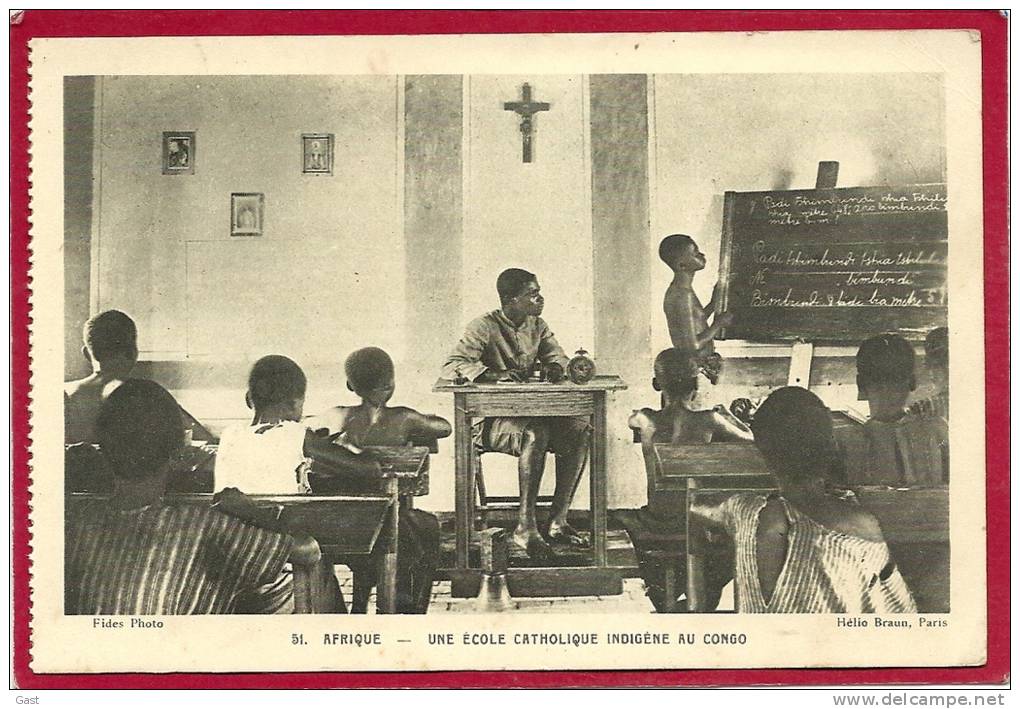 UNE  ECOLE  CATHOLIQUE  .......................CONGO - French Congo