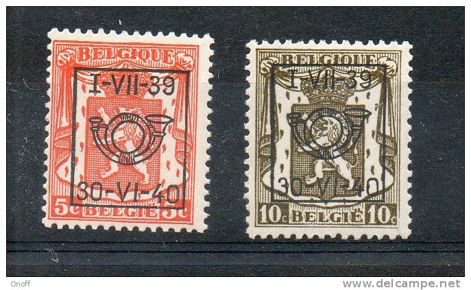(P0021) PRE 429 ** + PRE 430 * - Typo Precancels 1936-51 (Small Seal Of The State)