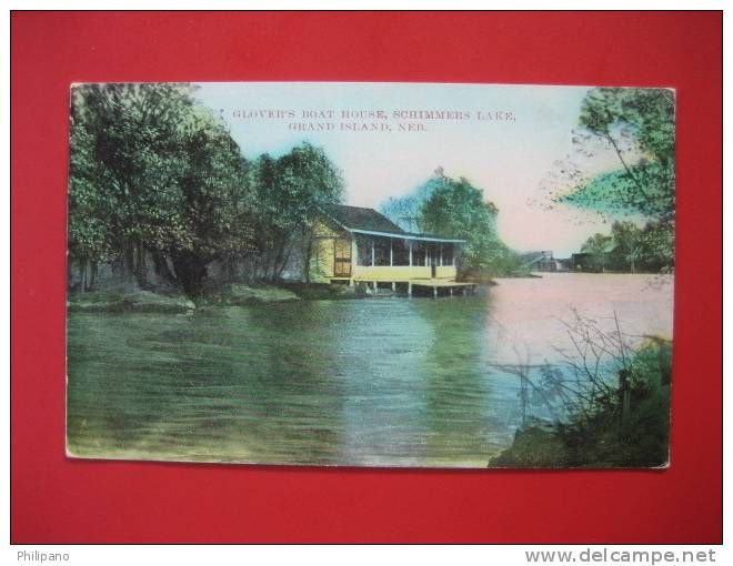 Nebraska > Grand Island  Glovers Boat House  Ca 1910   ==   == Ref 272 - Grand Island