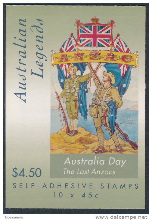 AUSTRALIA 2000, Australian Legends ANZAC Adhesive Booklet** - Booklets
