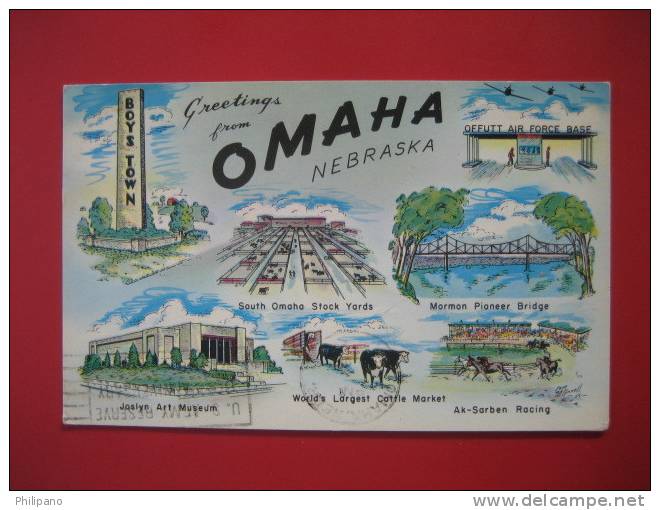 Nebraska > Omaha   -- Greeting From  Early Chrome   1967 Cancel    ==   == Ref 273 - Autres & Non Classés