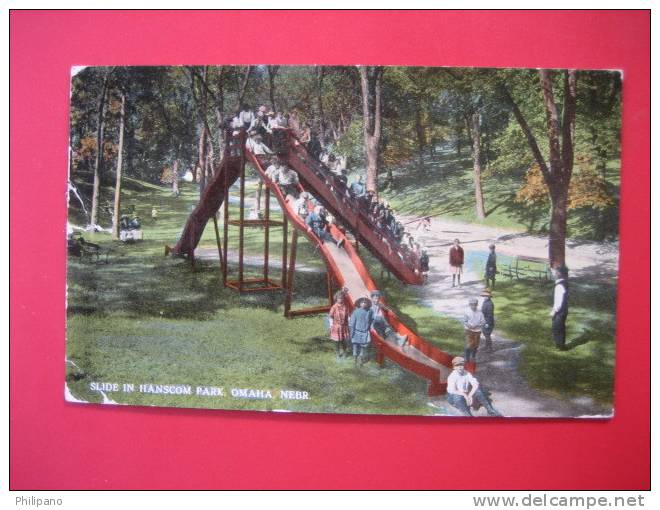 - Nebraska > Omaha  Children On Slide In Hanscom Park   1917 Cancel   ==   == Ref 273 - Other & Unclassified