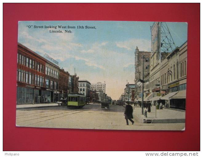 Nebraska > Lincoln  O Street  West From 13 Th Ca 1910  == Ref 274 - Other & Unclassified