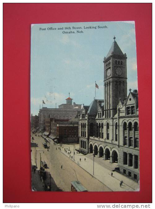 Nebraska >  Omaha Post Office  16 Th Street 1913 Cancel== Ref 274 - Sonstige & Ohne Zuordnung