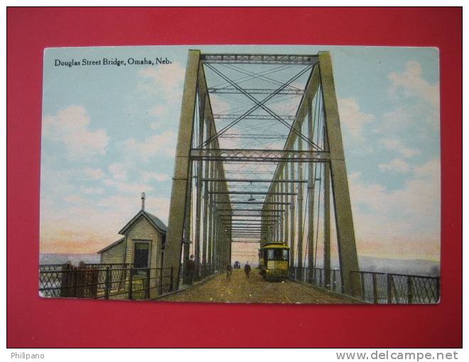 Nebraska >    Omaha - Trolley On Douglas Street Bridge  Ca 1910    == Ref 274 - Autres & Non Classés
