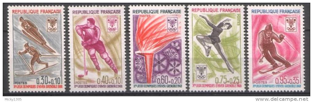 Frankreich / France - Mi-Nr 1610/1614 Postfrisch / MNH ** (g351) - Hiver 1968: Grenoble