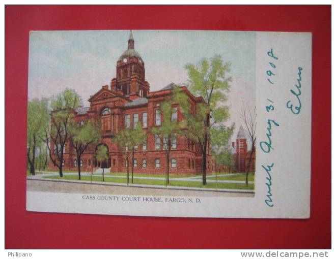 North Dakota > Fargo  --Cass County Court House      Ca 1910 --   ===  --== Ref 275 - Fargo