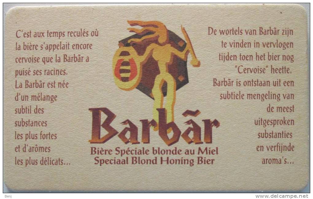 Sous-bock Bierdeckel Bierviltje Coaster BARBAR Bière Spéciale Blonde Au Miel Speciaal Blond Honing Bier Guerrière (RA) - Sous-bocks