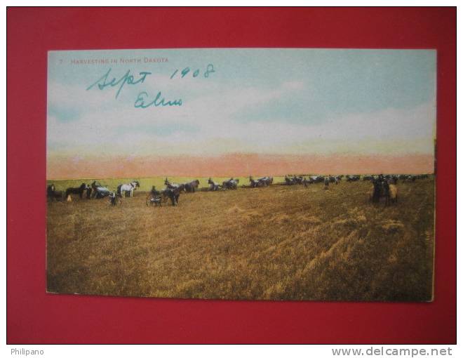 North Dakota >  Harvesting In ND  Ca 1910  --   ===  --== Ref 275 - Sonstige & Ohne Zuordnung