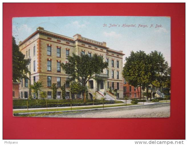 North Dakota > Fargo  St Johns Hospital   1908 Cancel --   ===  --== Ref 275 - Fargo